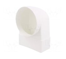 Accessories: connecting elbow bend variable | white | ABS | 90°