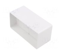 Accessories: flat duct connector | white | ABS | 110x55mm