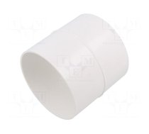 Accessories: round duct connector | white | ABS | Ø100mm