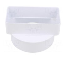 Accessories: round flat connector | white | ABS | Ø100x110mm