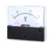 Voltmeter | on panel | 0÷300V | Class: 2.5 | Int.resist: 16kΩ | Ø52mm