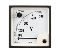 Voltmeter | on panel | VAC: 0÷15kV | Class: 1.5 | True RMS | Umax: 300V