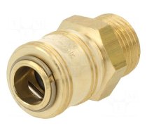 Quick connection coupling EURO | brass | Ext.thread: 1/2"