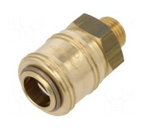 Quick connection coupling EURO | brass | Ext.thread: 1/4"