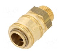 Quick connection coupling EURO | brass | Ext.thread: 3/8"