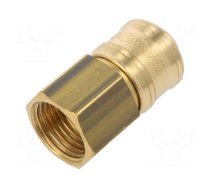 Quick connection coupling EURO | brass | Int.thread: 1/2"