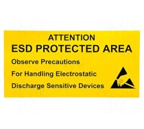 Information board | ESD | 300x150mm | yellow