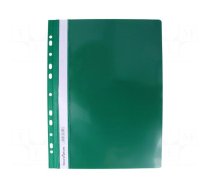 Document wallet | with holes | A4 | green | PVC