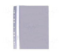 Document wallet | with holes | A4 | grey | PVC