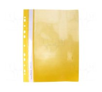 Document wallet | with holes | A4 | yellow | PVC