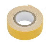 Fastening tape | double-sided | white | W: 19mm | L: 1.5m