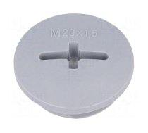 Stopper | M20 | 1.5 | IP54 | polyamide | dark grey | SKINDICHT® | 6mm