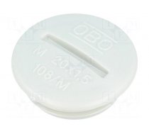 Stopper | M20 | 1.5 | polystyrene | light grey | 6mm