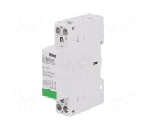 Contactor: 2-pole installation | 25A | 230VAC,220VDC | NO x2