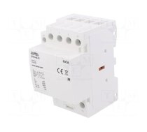 Contactor: 4-pole installation | 40A | 230VAC | NC + NO x3 | -5÷60°C