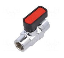 Mechanical ball valve | max.20bar | nickel plated brass | -20÷80°C