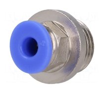 Push-in fitting | straight | -0.95÷15bar | nickel plated brass