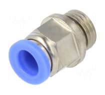 Push-in fitting | straight | -0.95÷15bar | nickel plated brass