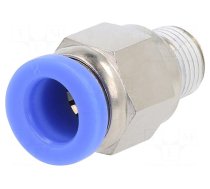 Push-in fitting | straight | -0.95÷15bar | nickel plated brass