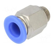 Push-in fitting | straight | -0.95÷15bar | nickel plated brass