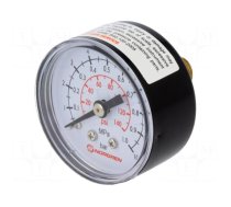 Manometer | 0÷10bar | Mat: plastic | Thread: BSP 1/8" | outside | 40mm