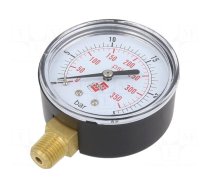 Manometer | 0÷25bar | non-aggressive liquids,inert gases | 63mm