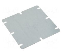 Mounting plate | steel | W: 98mm | L: 98mm | Thk: 1.5mm | Plating: zinc