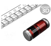 Diode: Zener | 0.5W | 2.7V | SMD | reel,tape | MiniMELF glass | 10uA