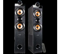 F&D T-70X 2.0 Floorstanding Speakers, 160W RMS (80Wx2), 1'' Tweeter + 5.25'' Speaker + 8'' Subwoofer for each channel, BT 5.0/HDMI(ARC)/Optical/Coaxial/AUX/USB/FM/Karaoke function/ LED Display/Remote control/Microphone included/Wooden/Black