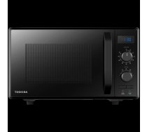 3-in-1 Microwave Oven with Grill and Combination Hob, 23 Litres, Rotating Plate with Storage, Timer, Built-in LED Lights, 900 W, Grill 1050 W, Pizza Programme, Black