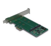 PCIe Adapter for two M.2 S-ATA drives/RAID (Drives 2xM.2 SSD, Host PCIe x1 v2.0), card