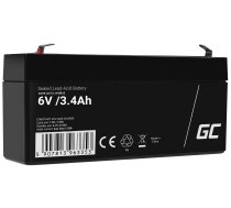 Green Cell AGM VRLA 6V 3.4Ah maintenance-free battery for the alarm system, cash register, toys