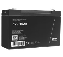 Green Cell AGM VRLA 6V 10Ah maintenance-free battery for the alarm system, cash register, toys