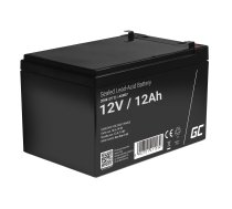 Green Cell AGM VRLA 12V 12Ah maintenance-free battery for the alarm system, cash register, toys