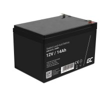 Green Cell AGM VRLA 12V 14Ah maintenance-free battery for the alarm system, cash register, toys