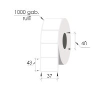Uzlīmes 37x43/1/40-1000 PP, baltas