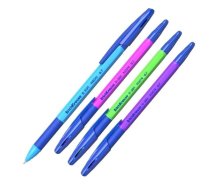 Lodīšu pildspalva ErichKrause R-301 NEON Stick&Grip, 0.7mm, zila