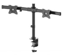 NEWSTAR FLAT SCREEN DESK MOUNT (CLAMP/GROMMET) - CROSSBAR 10-27" BLACK