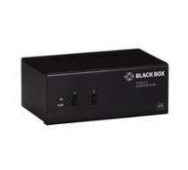 BLACK BOX KVM SWITCH - 2-PORT, DUAL-MONITOR, HDMI 2.0, 4K 60HZ, USB 3.0 HUB, AUDIO