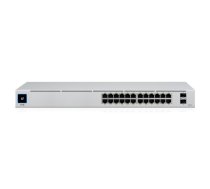 Switch|UBIQUITI|USW-24-POE|Type L2|Desktop/pedestal|Rack|24x10Base-T / 100Base-TX / 1000Base-T|2xSFP|PoE+ ports 16|95 Watts|USW-24-POE