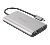 Hyper | HyperDrive Universal USB-C To Dual HDMI Adapter with 100W PD Power Pass-Thru | USB-C to HDMI | Adapter