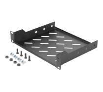 Digitus | 1U fixed shelf | DN-10-TRAY-2-B | Black | Perfect for storage of components which are not 254 mm (10") suitable. Slim design which takes space of 1 height unit. Easy and quick to mount or dismount. Load capacity: 25 kg