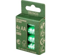 Rechargeable AA batteries DELTACO AA 2500mAh, Nordic Swan Ecolabelled, 4-pack / ULT-NH2500AA-4P