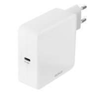 DELTACO USB wall charger, 1x USB-C PD, 65 W, white USBC-AC140