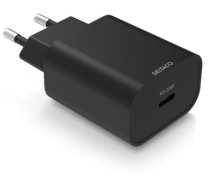 USB-C wall charger DELTACO 1x USB-C PD, 20 W, black / USBC-AC143