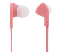 In-ear headset, 1-button remote, 3.5mm, microphone, STREETZ pink / HL-354