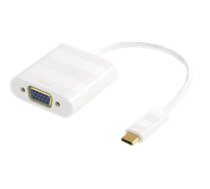 Adapter DELTACO USB C - VGA 1080P, white / USBC-VGA1