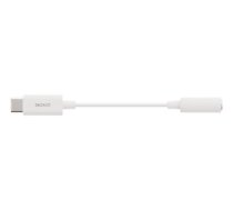 DELTACO USB-C to 3.5 mm female, 10 cm, retail package, active, white USBC-1145