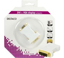 Adapter DELTACO DVI-A-M - VGA-F, white / DVI-4A-K