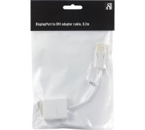 Adapter DELTACO mini, DisplayPort / DVI-D, 0.2m, white / DP-DVI15
